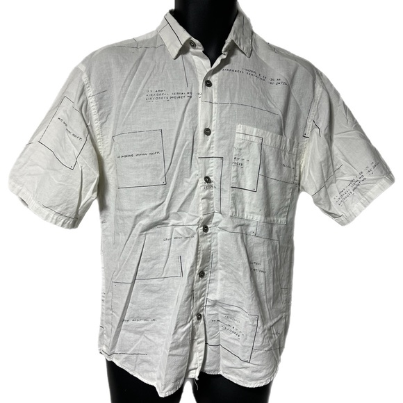 Vintage Test Pilot All Over Print Military Miss Hap 497th Bomb Group Shirt Small - Picture 2 of 8